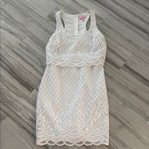 Elegant White Lilly Pulitzer Lace Dress
